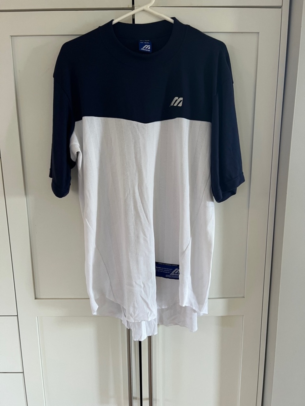 Mizuno Navy and White Short Sleeve Performance Tee